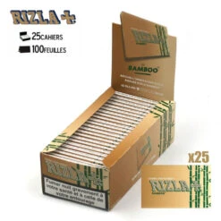 Boite De 25 Paquets De Feuilles Ă Rouler Rizla Bamboo