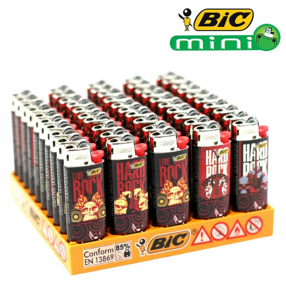 Bic Boite De 50 Briquets J25 Mini HARD ROCK 3 Bic Boite De 50 Briquets J25 Mini HARD ROCK