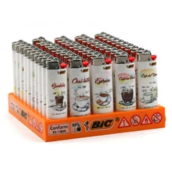 Boite De 50 Briquets Maxi BIC - Café -Fournitures Pour Fumeurs boite de 50 briquets maxi bic cafe 1