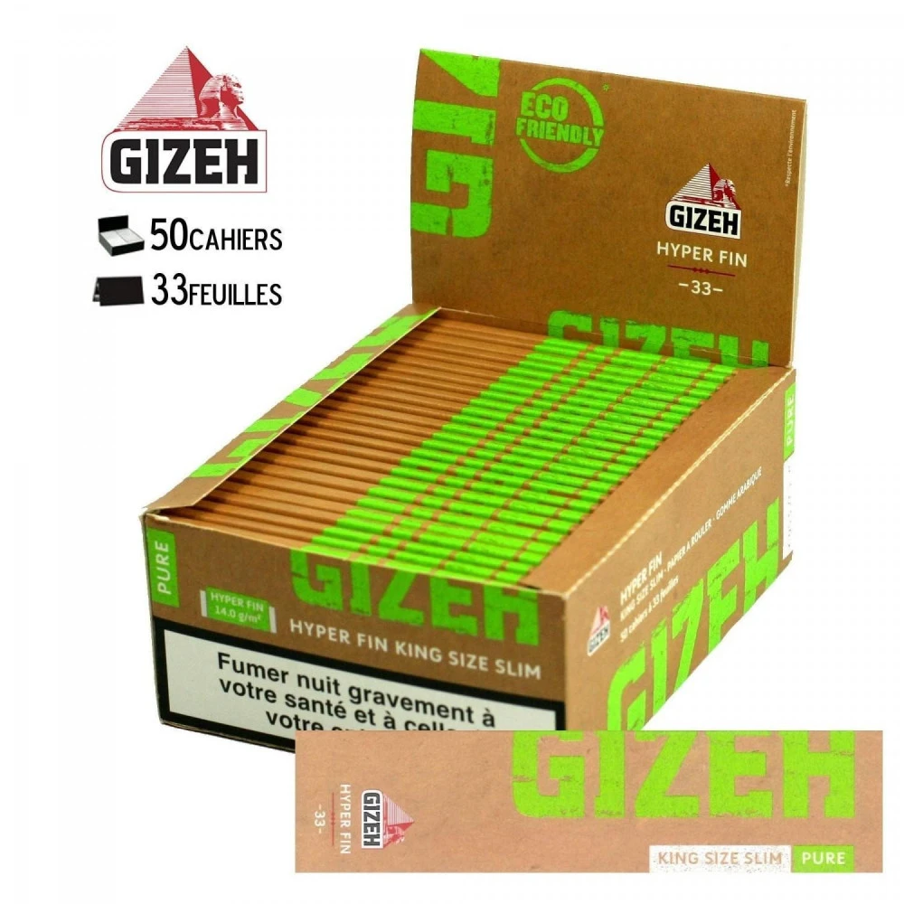 Boite De 50 Carnets De Feuille à Rouler - GIZEH PURE King Size Slim 5 Boite De 50 Carnets De Feuille à Rouler - GIZEH PURE King Size Slim – Image 3