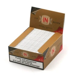 Fournitures Pour Fumeurs -Fournitures Pour Fumeurs boite de 50 carnets de feuilles a rouler slim done in paper brown 1 1