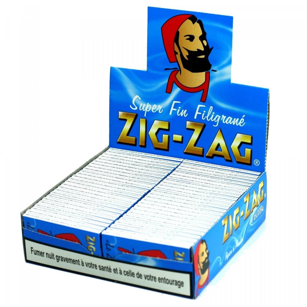 Boite De 50 Carnets De Feuilles à Rouler - Zig Zag Bleu 5 Boite De 50 Carnets De Feuilles à Rouler - Zig Zag Bleu – Image 3