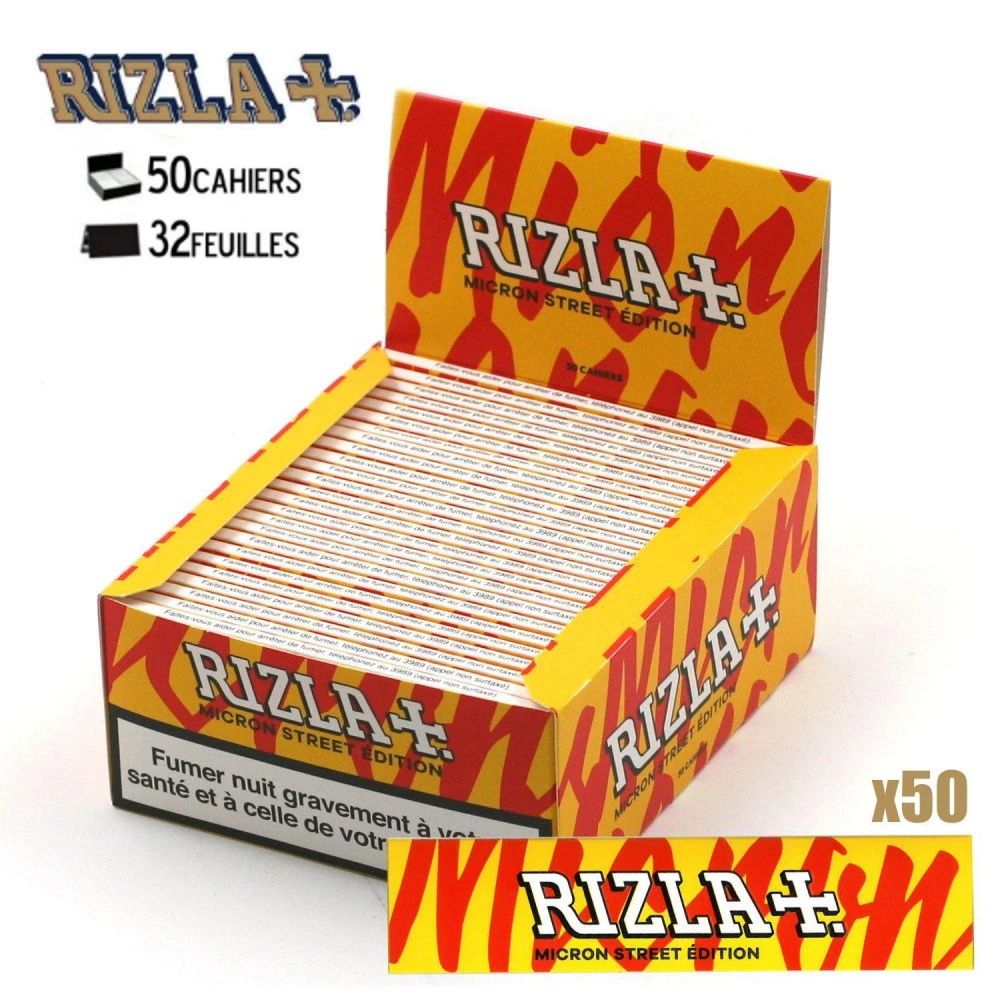 Boite De 50 Carnets De Feuilles Slim à Rouler - Rizla Micron 'Street Edition' 3 Boite De 50 Carnets De Feuilles Slim à Rouler - Rizla Micron 'Street Edition'