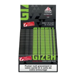 Boite De 50 Carnets De Feuilles Slim GIZEH BLACK Extra Fin