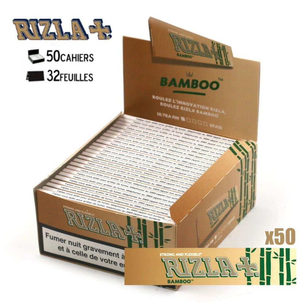 Boite De 50 Carnets De Feuilles Slim Rizla Bamboo 3 Boite De 50 Carnets De Feuilles Slim Rizla Bamboo