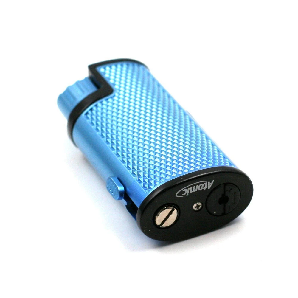 Briquet Turbo Métal Avec Perce Cigare Intégrer - Bleu 5 Briquet Turbo Métal Avec Perce Cigare Intégrer - Bleu – Image 3