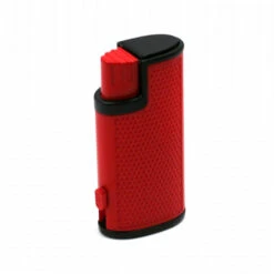 Briquet Turbo Métal Avec Perce Cigare Intégrer – Rouge -Fournitures Pour Fumeurs briquet turbo metal avec perce cigare integrer rouge 3