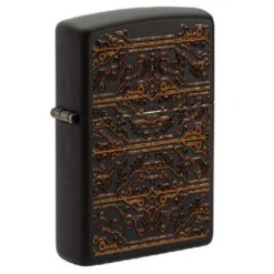Briquet Zippo Circuit Pattern Noir Mat -Fournitures Pour Fumeurs briquet zippo circuit pattern noir mat 1