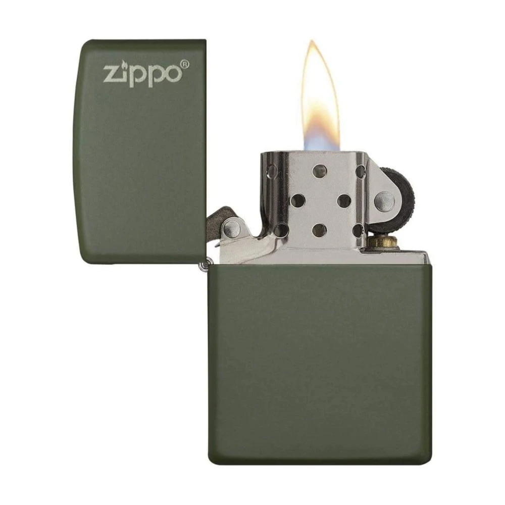 Briquet Zippo Logo - Vert Mat 4 Briquet Zippo Logo - Vert Mat – Image 2