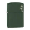 Briquet Zippo Logo - Vert Mat -Fournitures Pour Fumeurs briquet zippo logo vert mat