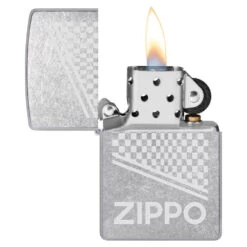 Briquet Zippo Street Chrome Checkered 9 Briquet Zippo Street Chrome Checkered -Fournitures Pour Fumeurs briquet zippo street chrome checkered 2