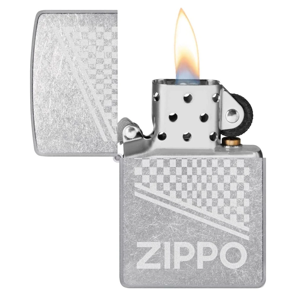 Briquet Zippo Street Chrome Checkered 5 Briquet Zippo Street Chrome Checkered – Image 3