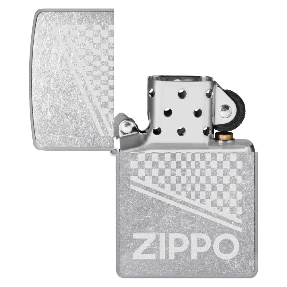 Briquet Zippo Street Chrome Checkered 6 Briquet Zippo Street Chrome Checkered – Image 4