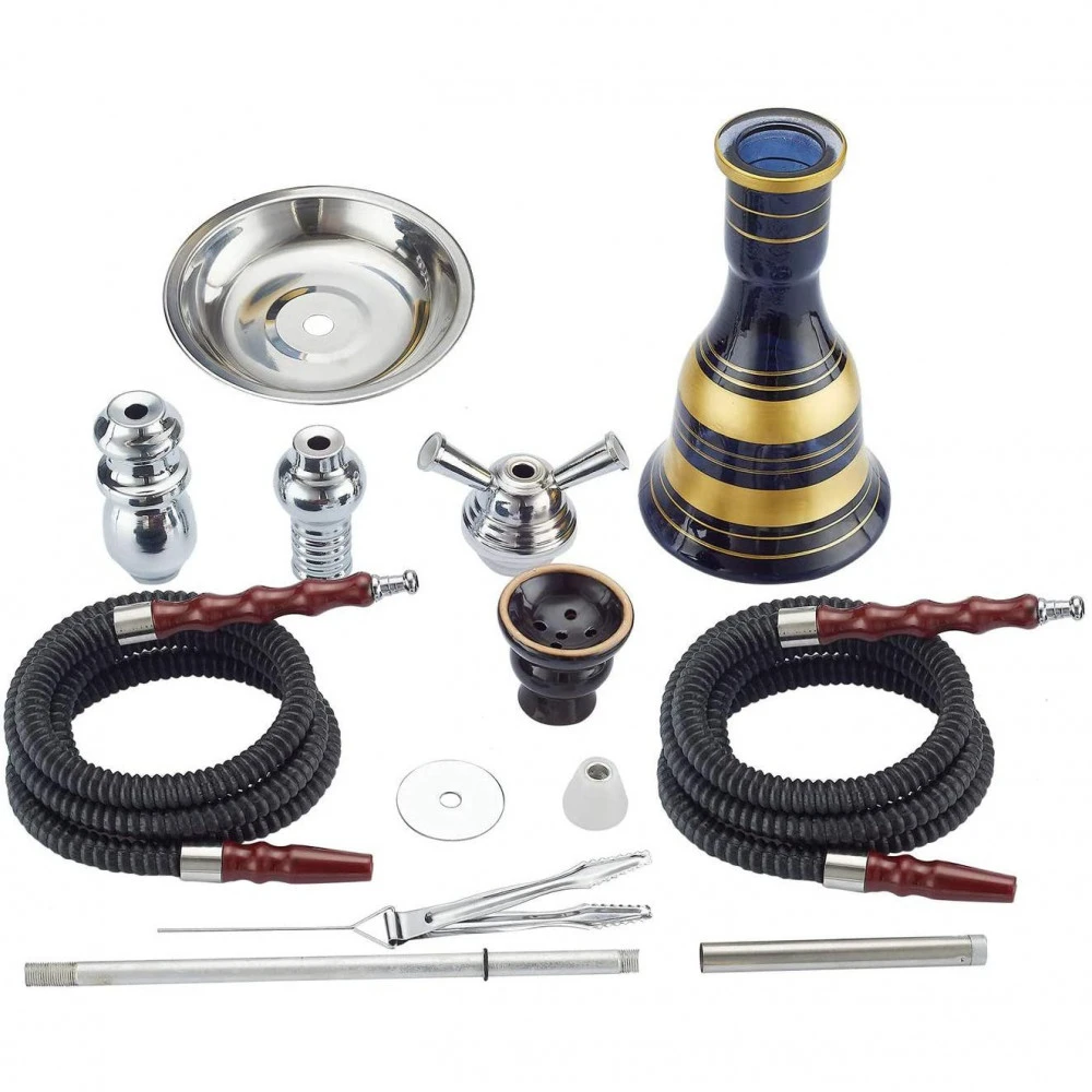 Chicha Al Malik - Double Tuyaux - Or 7 Chicha Al Malik - Double Tuyaux - Or – Image 5