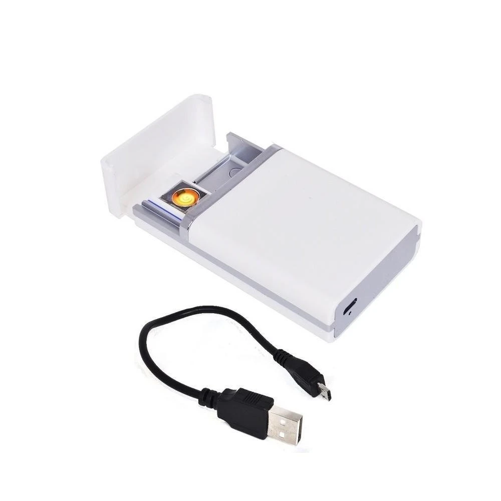 Champ Etui à Cigarettes Avec Allume-Cigarette - Blanc 6 Champ Etui à Cigarettes Avec Allume-Cigarette - Blanc – Image 4