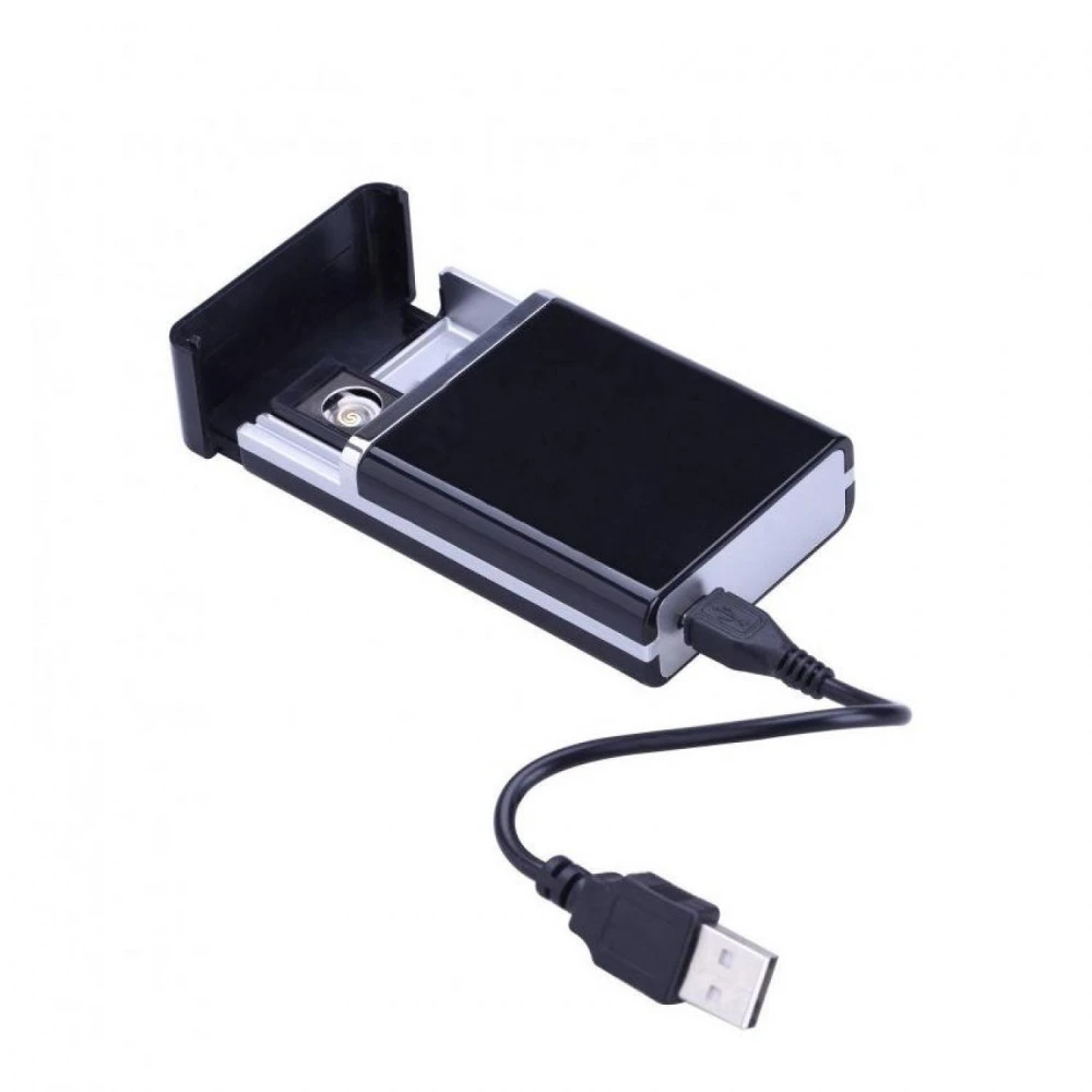 Champ Etui à Cigarettes Avec Allume-Cigarette - Noir 6 Champ Etui à Cigarettes Avec Allume-Cigarette - Noir – Image 4