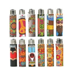 Lot De 12 Briquets Clipper Collection Hippie Cover