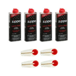 Lot De 4 Recharges D'essence Original Zippo + 4 Pierres à Briquet -Fournitures Pour Fumeurs lot de 4 recharges d essence original zippo 4 pierres a briquet 2