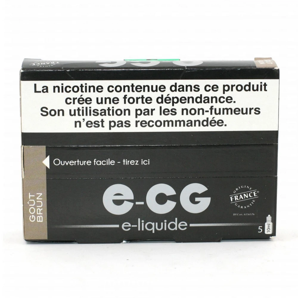Lot De 5 Flacons E-CG - Goût Brun 3 Mg/ml 4 Lot De 5 Flacons E-CG - Goût Brun 3 Mg/ml – Image 2
