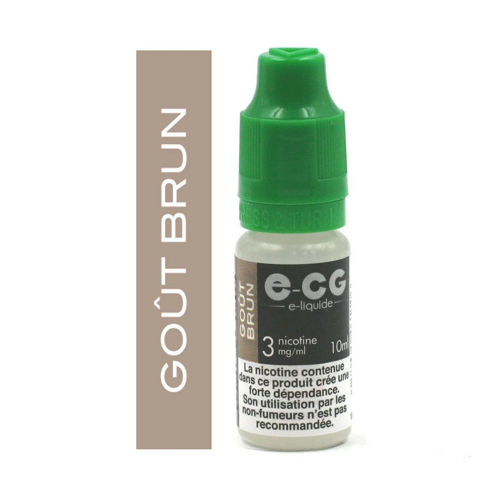 Lot De 5 Flacons E-CG - Goût Brun 3 Mg/ml 5 Lot De 5 Flacons E-CG - Goût Brun 3 Mg/ml – Image 3