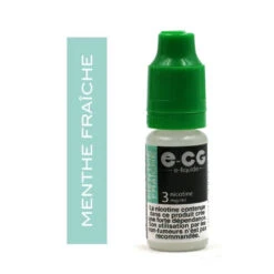 Lot De 5 Flacons E-CG - Goût Menthe Fraîche 3 Mg/ml -Fournitures Pour Fumeurs lot de 5 flacons e cg gout menthe fraiche 3 mg ml 2