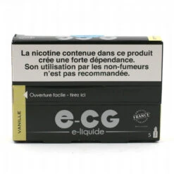 Lot De 5 Flacons E-CG - Goût Vanille 6 Mg/ml -Fournitures Pour Fumeurs lot de 5 flacons e cg gout vanille 6 mg ml 1