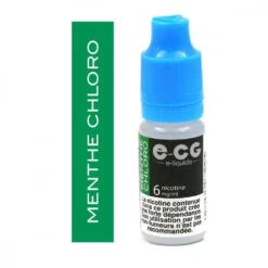 Lot De 5 Flacons E-CG - Menthe Chloro 6 Mg/ml -Fournitures Pour Fumeurs lot de 5 flacons e cg menthe chloro 6 mg ml 2