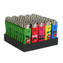 JET Lot De 50 Briquets Mini Wave MASCOTS COLORS -Fournitures Pour Fumeurs lot de 50 briquets mini wave mascots colors 1