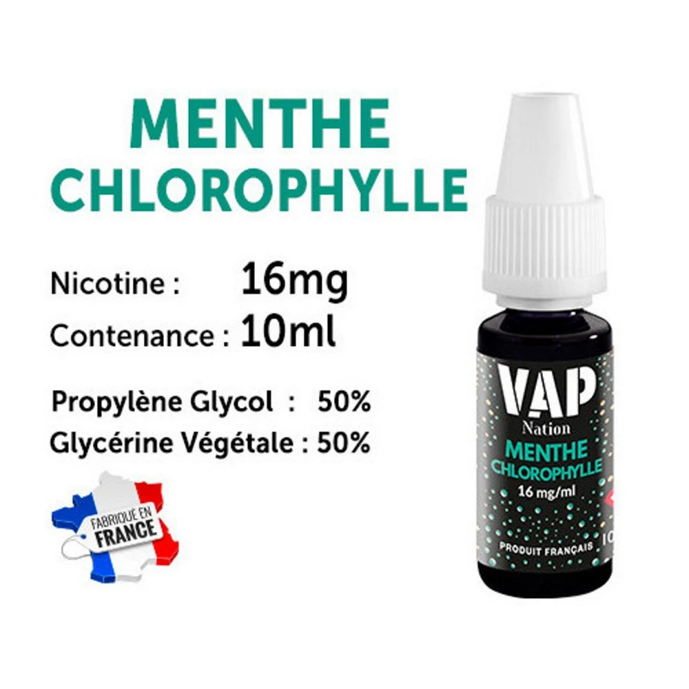 Vap Nation Lot De 5 Liquides - Menthe Chlorophylle 16 Mg 3 Vap Nation Lot De 5 Liquides - Menthe Chlorophylle 16 Mg