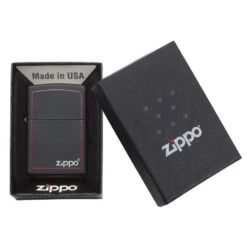 Zippo 218ZB Matte Black Red 60001437 -Fournitures Pour Fumeurs zippo 218zb matte black red 60001437 2